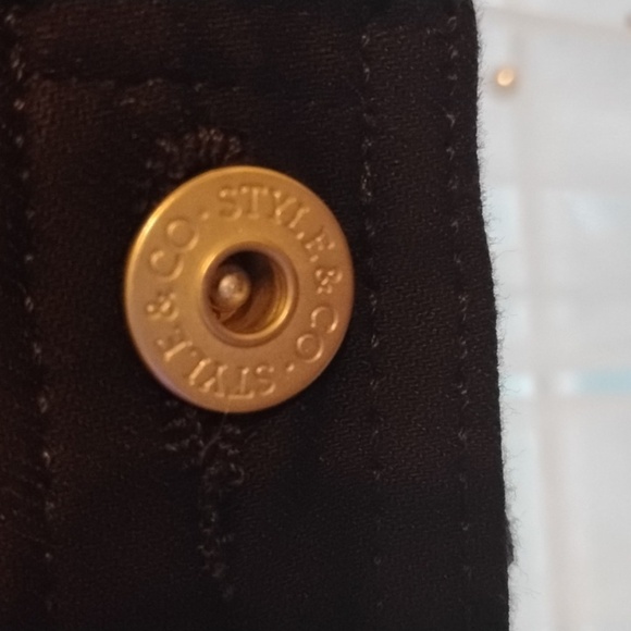 Style & Co. Women's Classic Black Denim Jacket, Size: PM - Picture 4 of 12